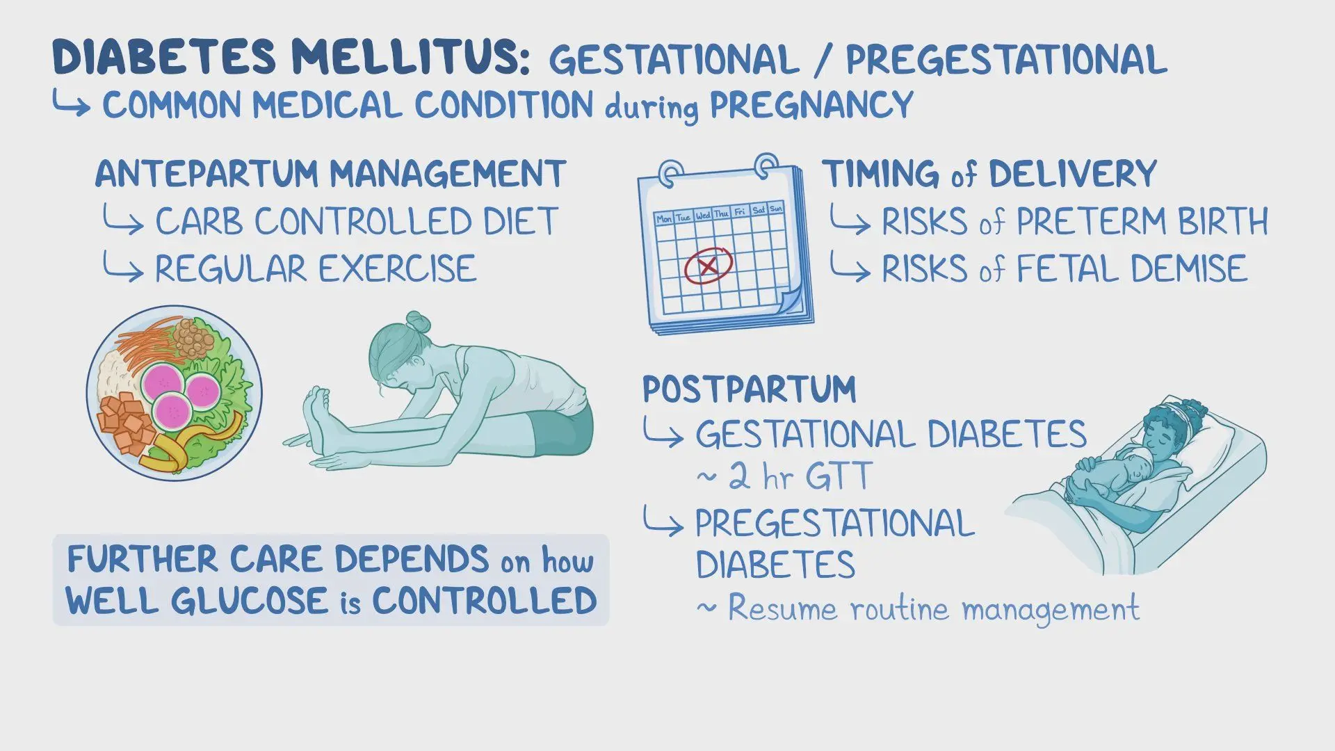 Diabetes in pregnancy (GDM, T1DM, and T2DM): Video & Meaning | Osmosis