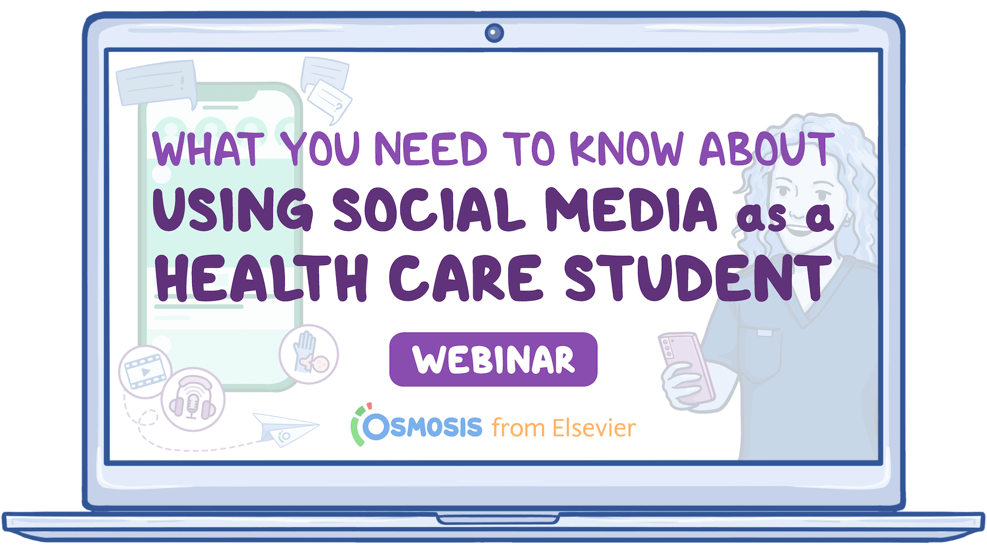 Event thumbnail for the What You Need to Know About Using Social Media as a Health Care Student webinar