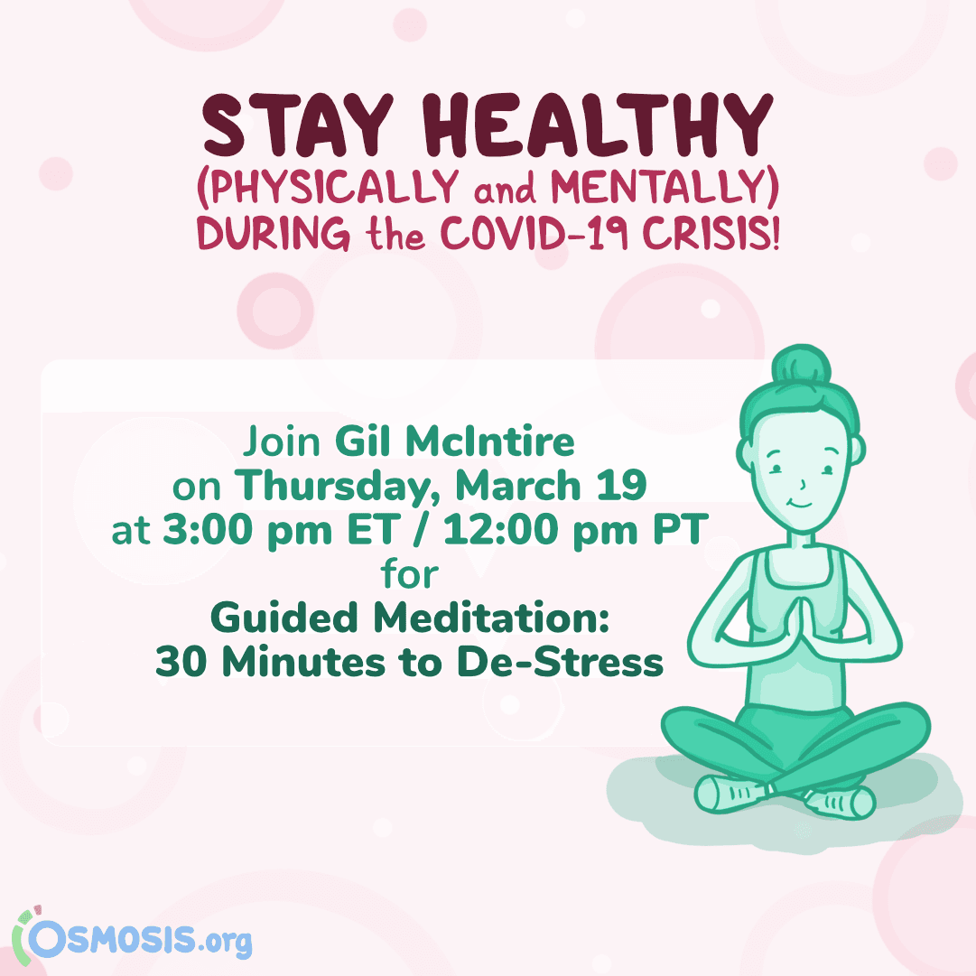 Event thumbnail for the Guided Meditation: 30 Minutes to De-Stress Week 1 webinar
