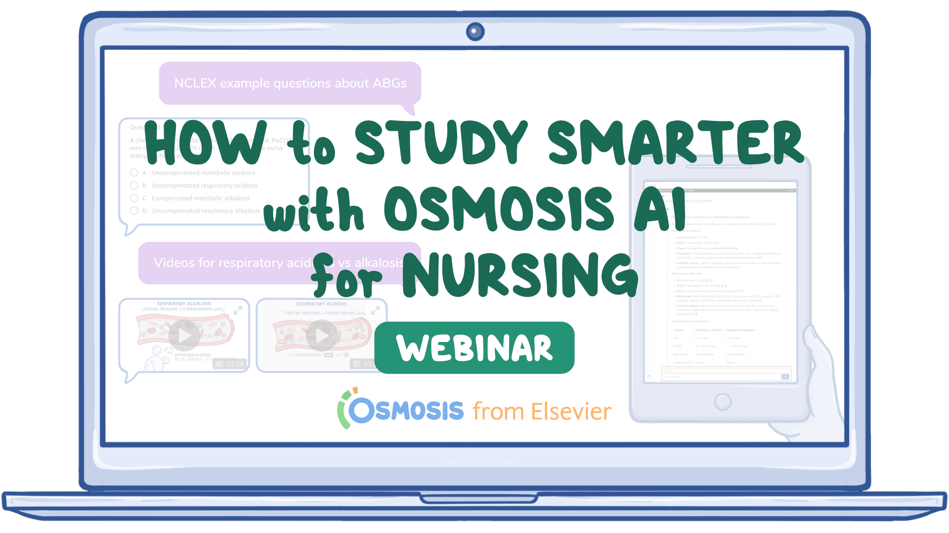 Event thumbnail for the How to Study Smarter with Osmosis AI for Nursing webinar