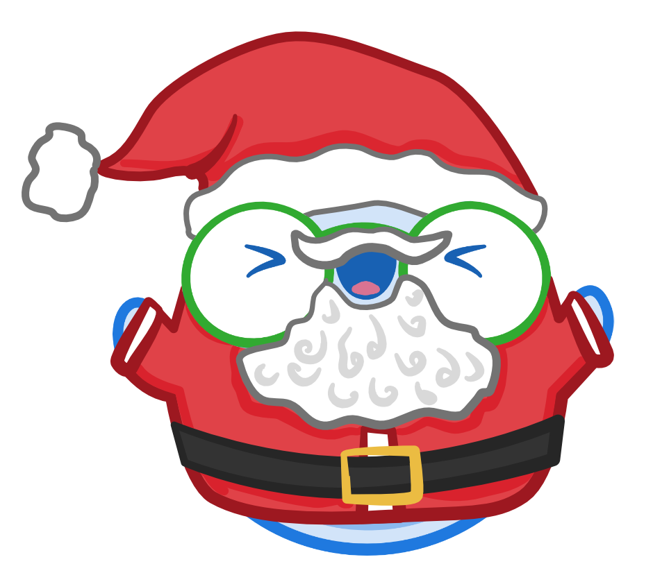 Santa Mo wishing everyone Happy Holidays!