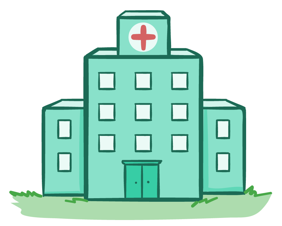 An illustration of a hospital.