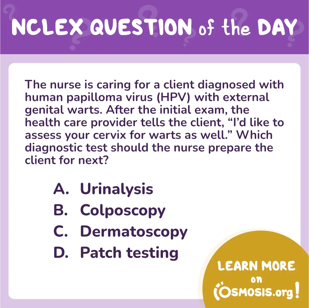 NCLEX-RN® Question of the Day: Cervical warts