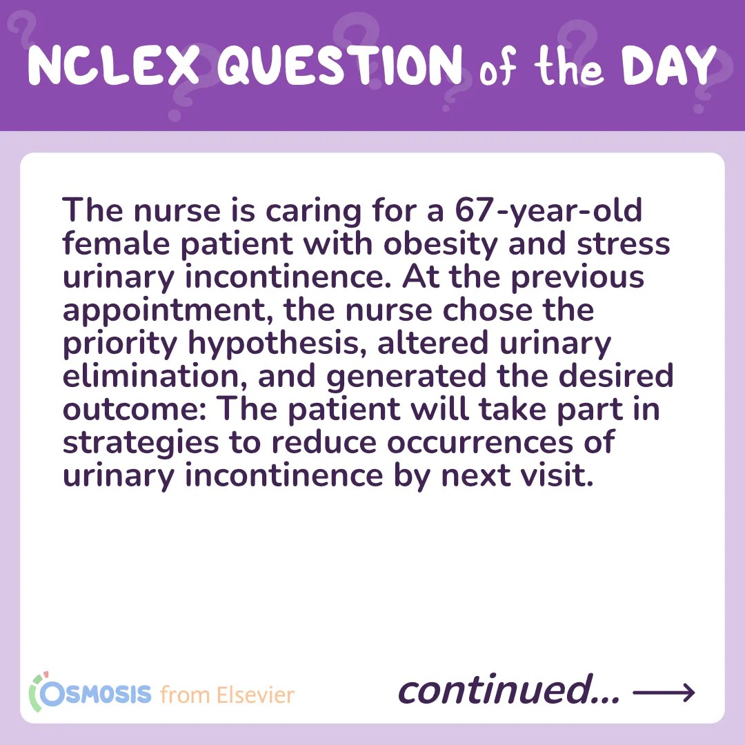 NCLEX-RN® Question of the Day: Altered urinary elimination