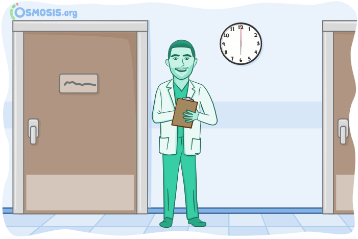A doctor looking proffessionaly in a hospital.