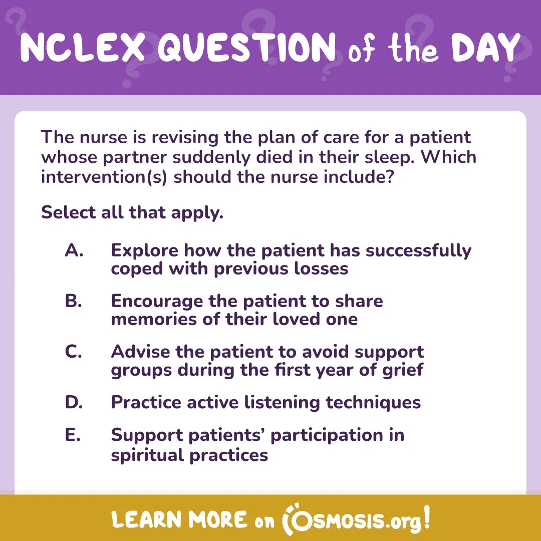 NCLEX-RN® Question of the Day: Sudden death