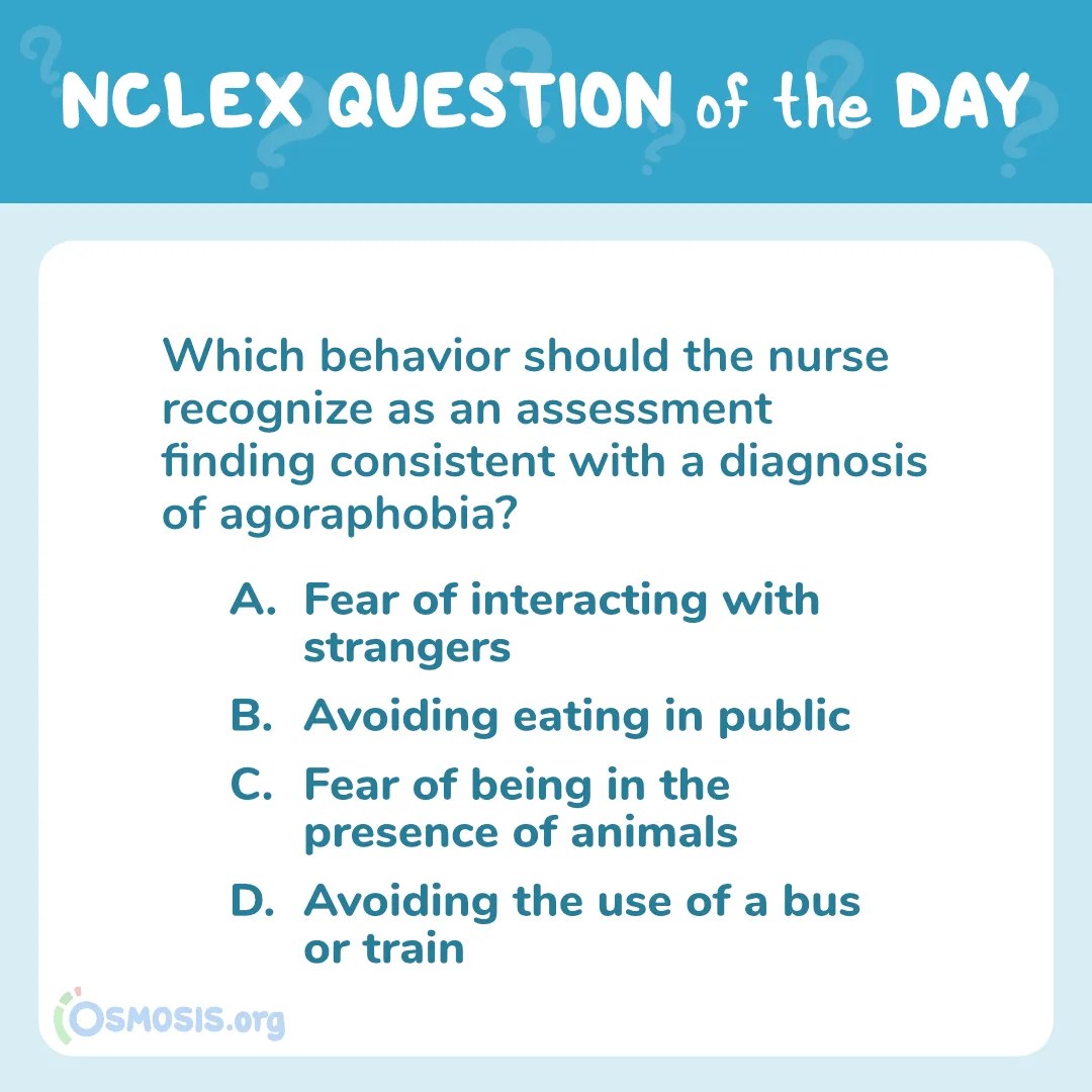NCLEX® Question of the Day: Agoraphobia
