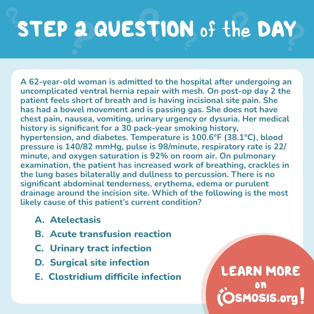 USMLE® Step 2 CK Question of the Day: Ventral hernia repair