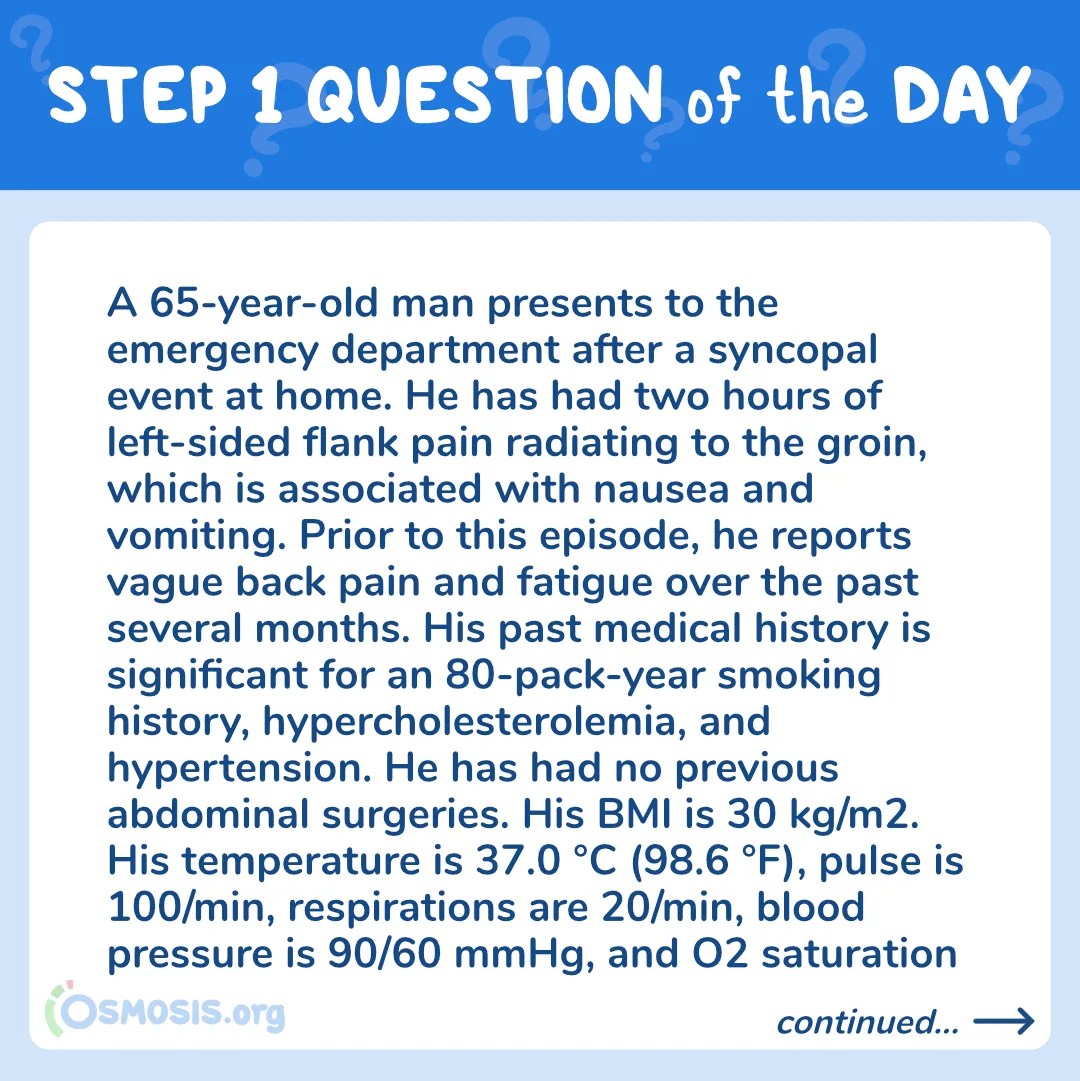 USMLE® Step 1 Question of the Day: A Syncopal Event