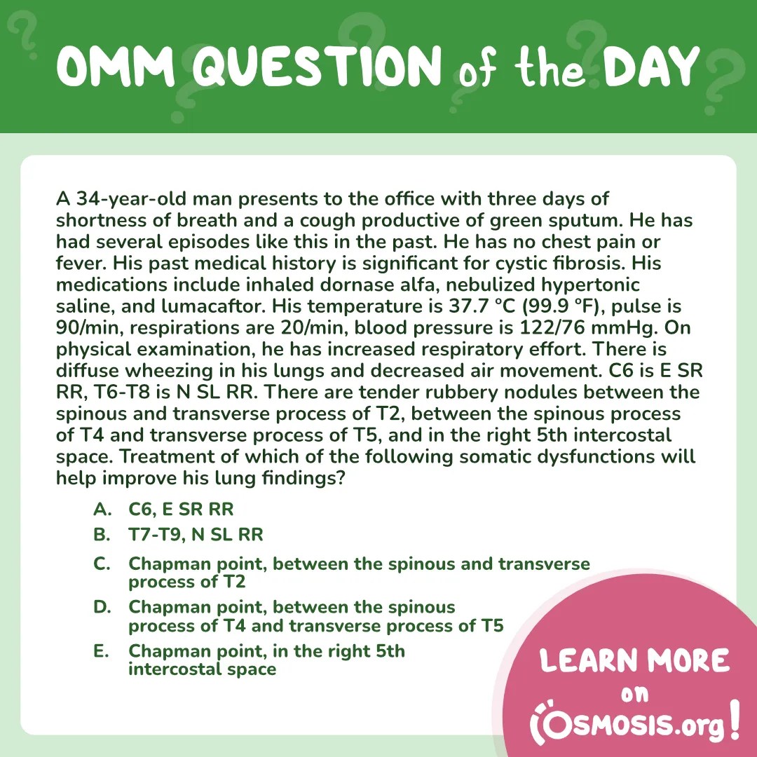 OMM® Question of the Day: Somatic dysfunctions