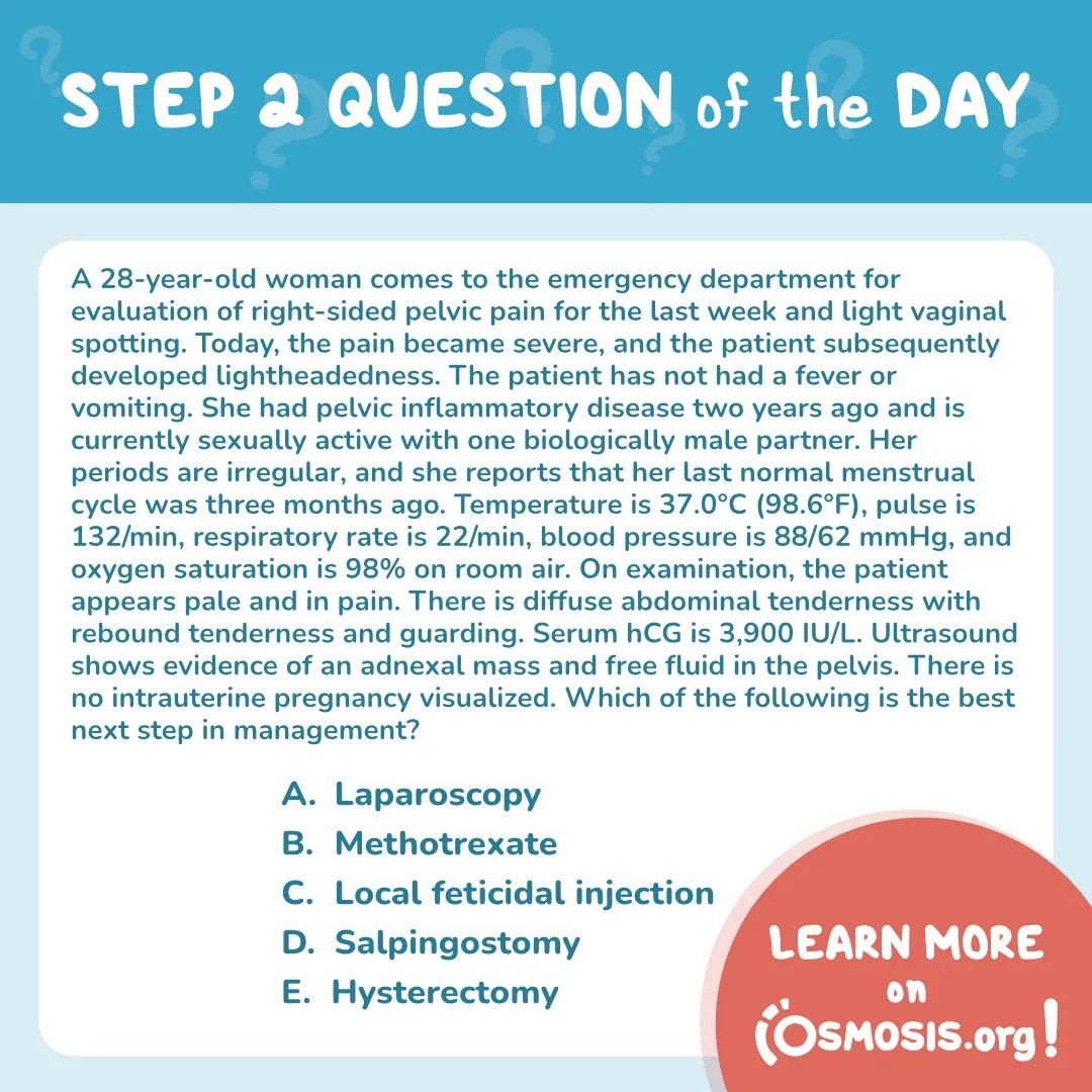 USMLE® Step 2 Question of the Day: Pelvic pain