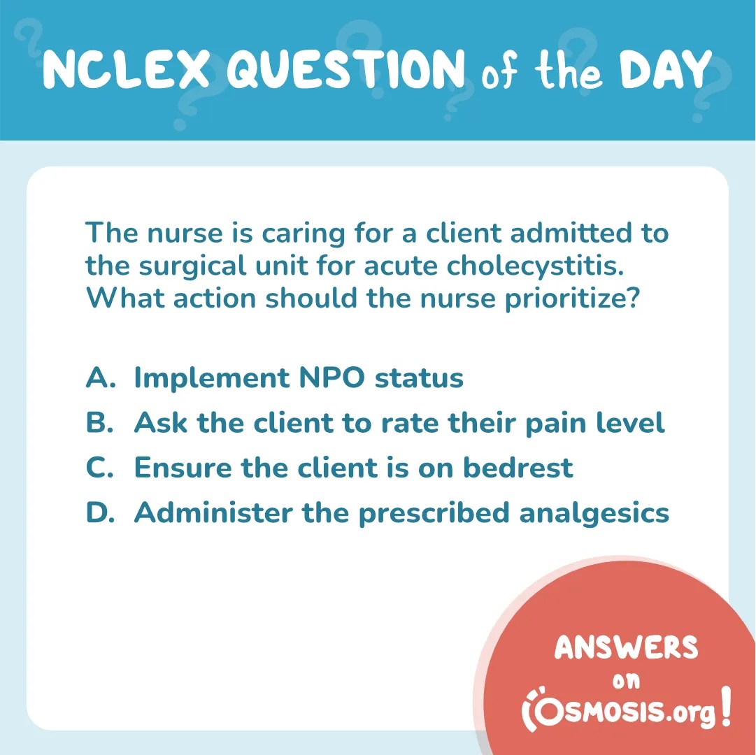 NCLEX-RN® Question of the Day: Acute cholecystitis