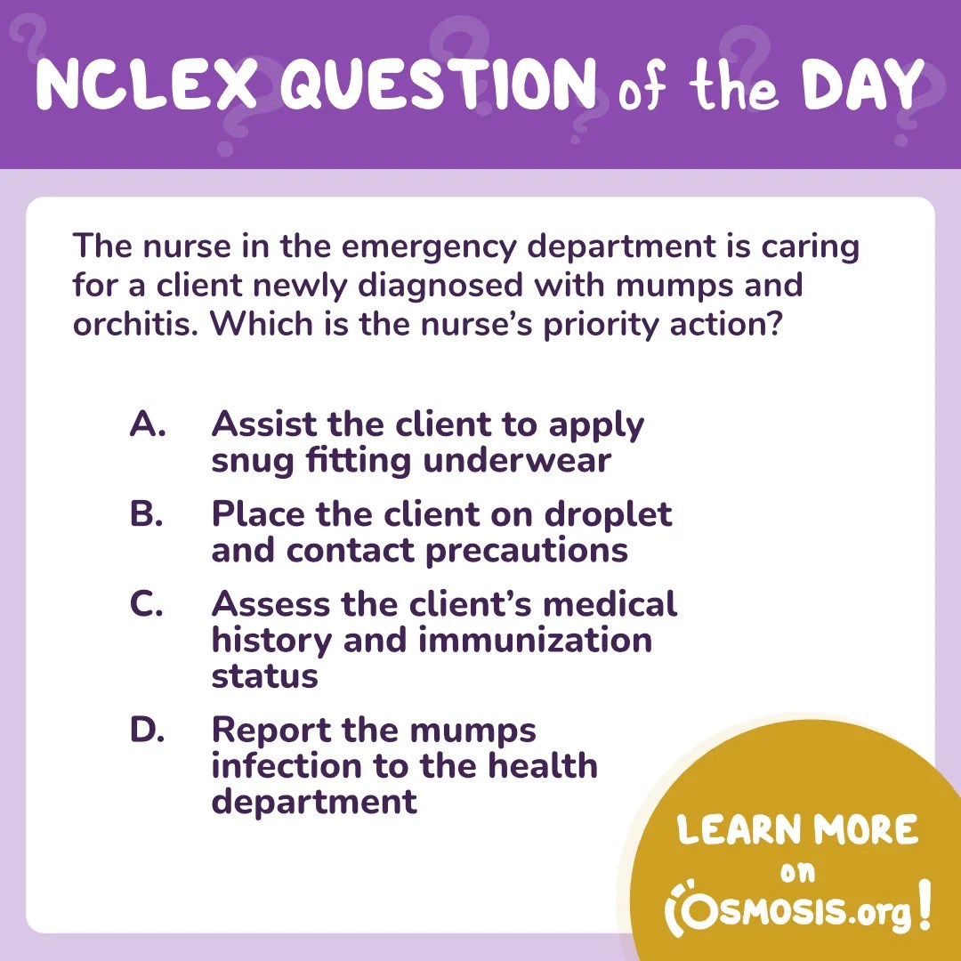 NCLEX-RN® Question of the Day: Mumps