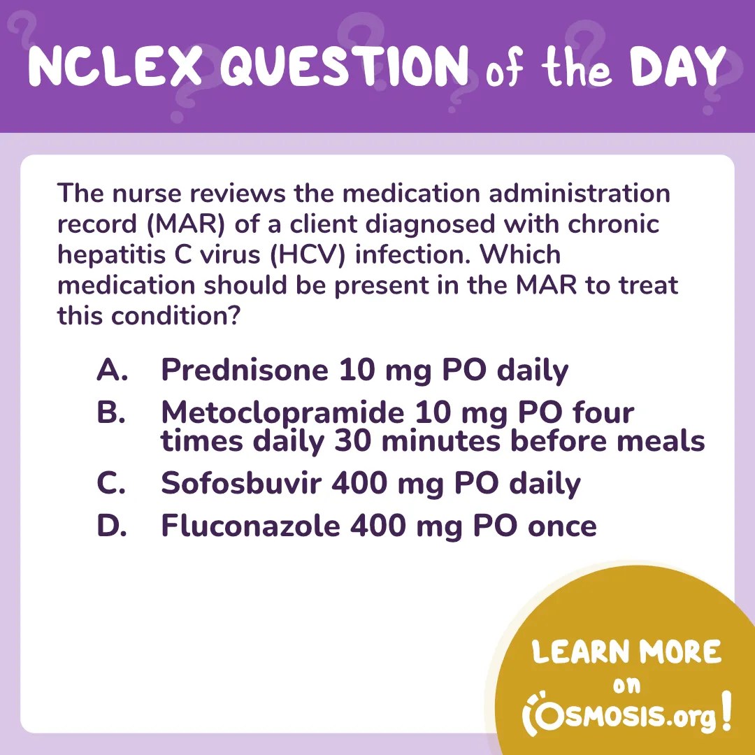 NCLEX-RN® Question of the Day: MAR HCV