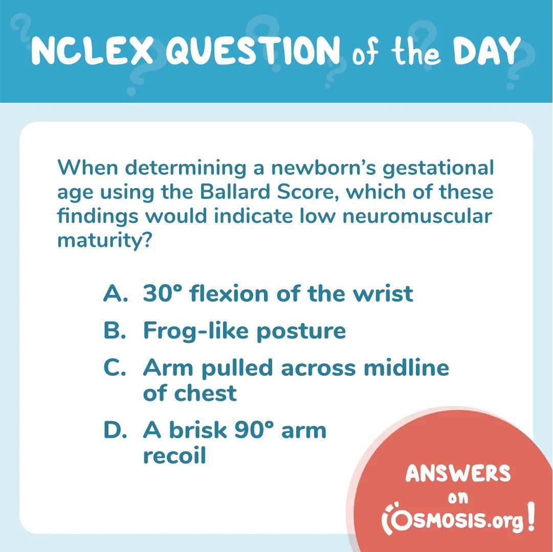 NCLEX Question of the Day Ballard Score