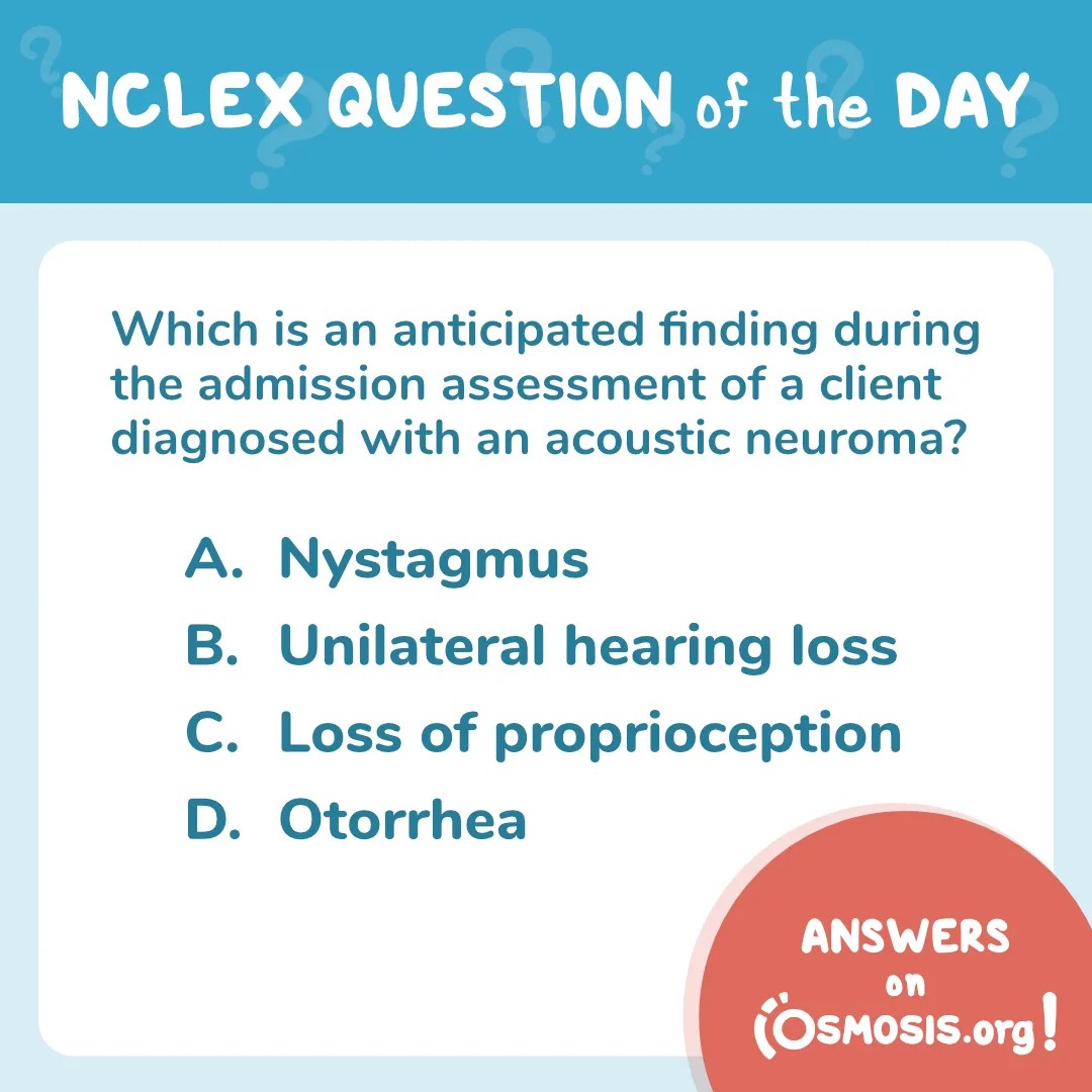 NCLEX-RN® Question of the Day: Acoustic neuroma