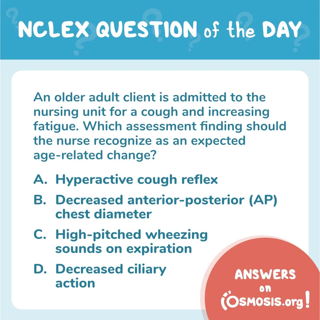 NCLEX-RN® Question of the Day: Age-related changes