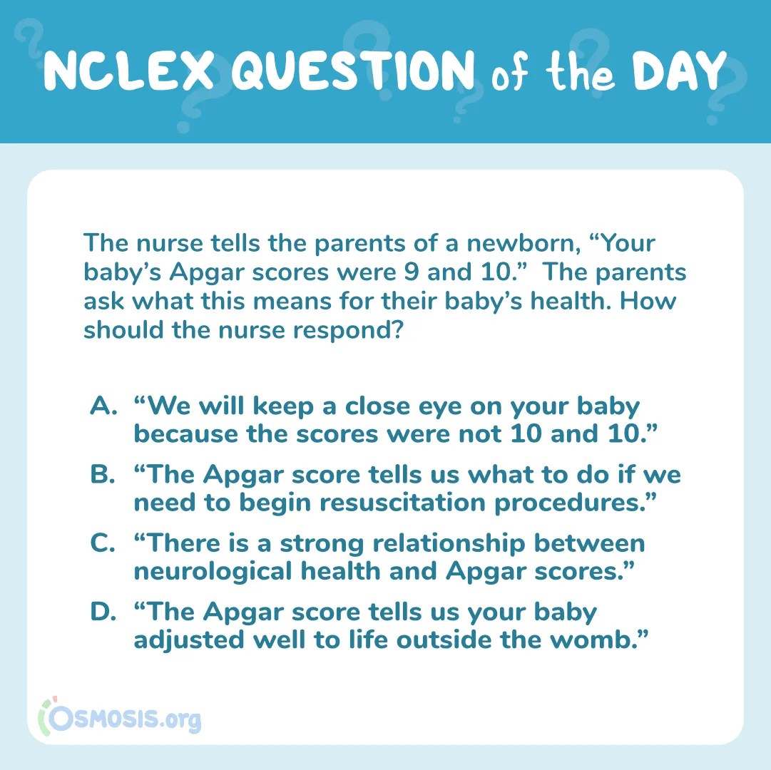NCLEX-RN® Question of the Day: Apgar scores