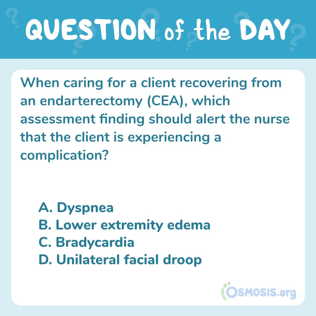 NCLEX-RN® Question of the Day: Carotid endarterectomy (CEA)