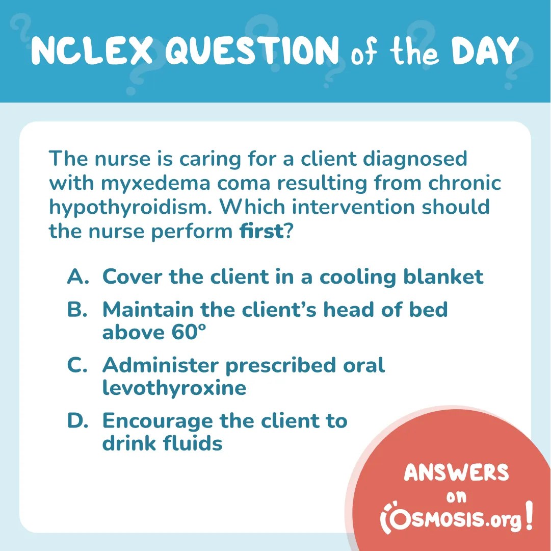 NCLEX-RN® Question of the Day: Chronic hypothyroidism