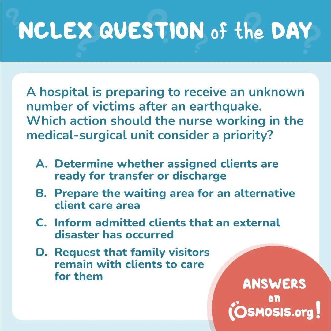 NCLEX-RN® Question of the Day: Earthquake