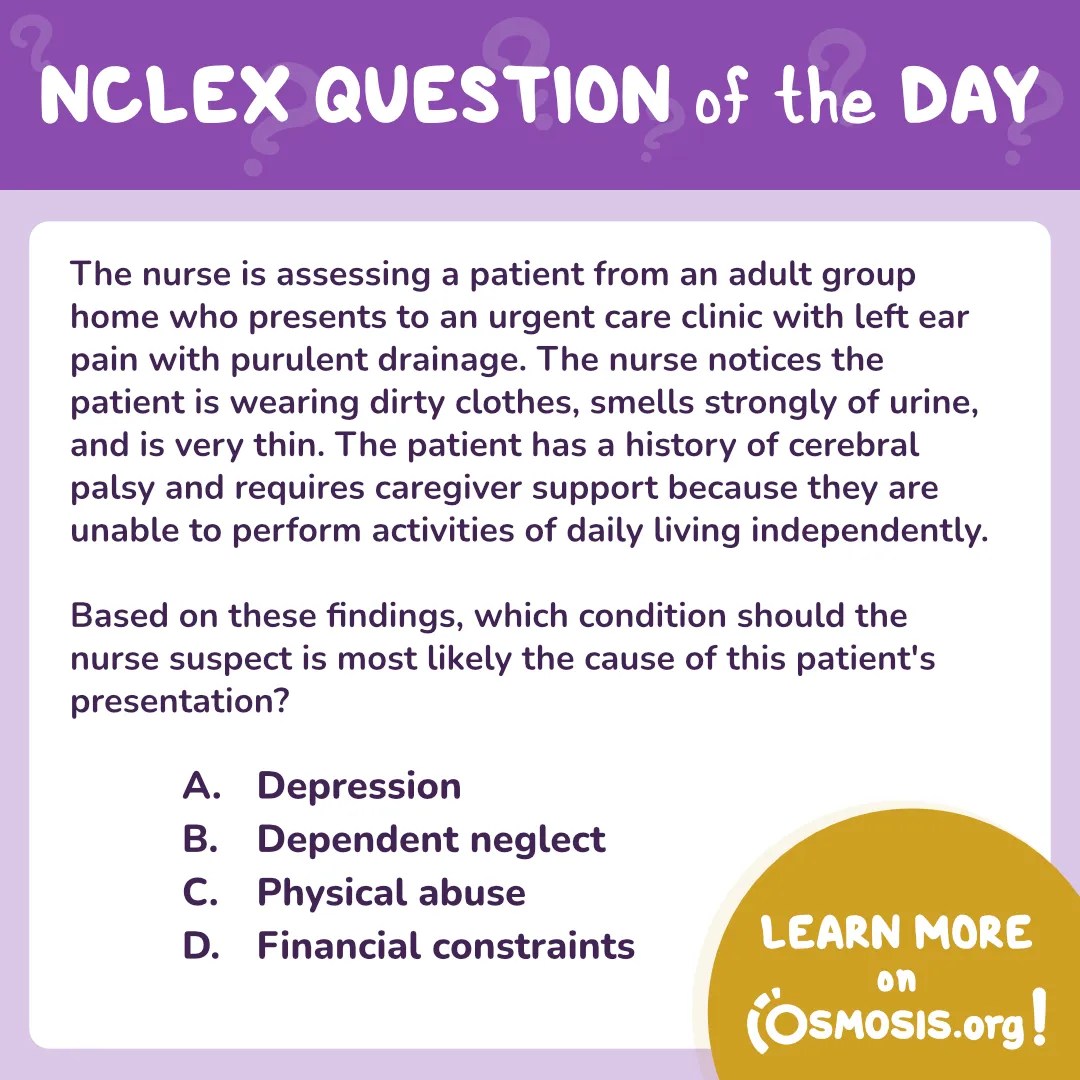 NCLEX-RN® Question of the Day: Left ear pain