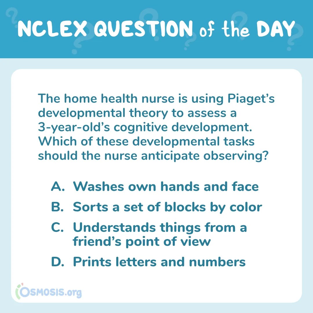 NCLEX-RN® Question of the Day: Piaget’s developmental theory