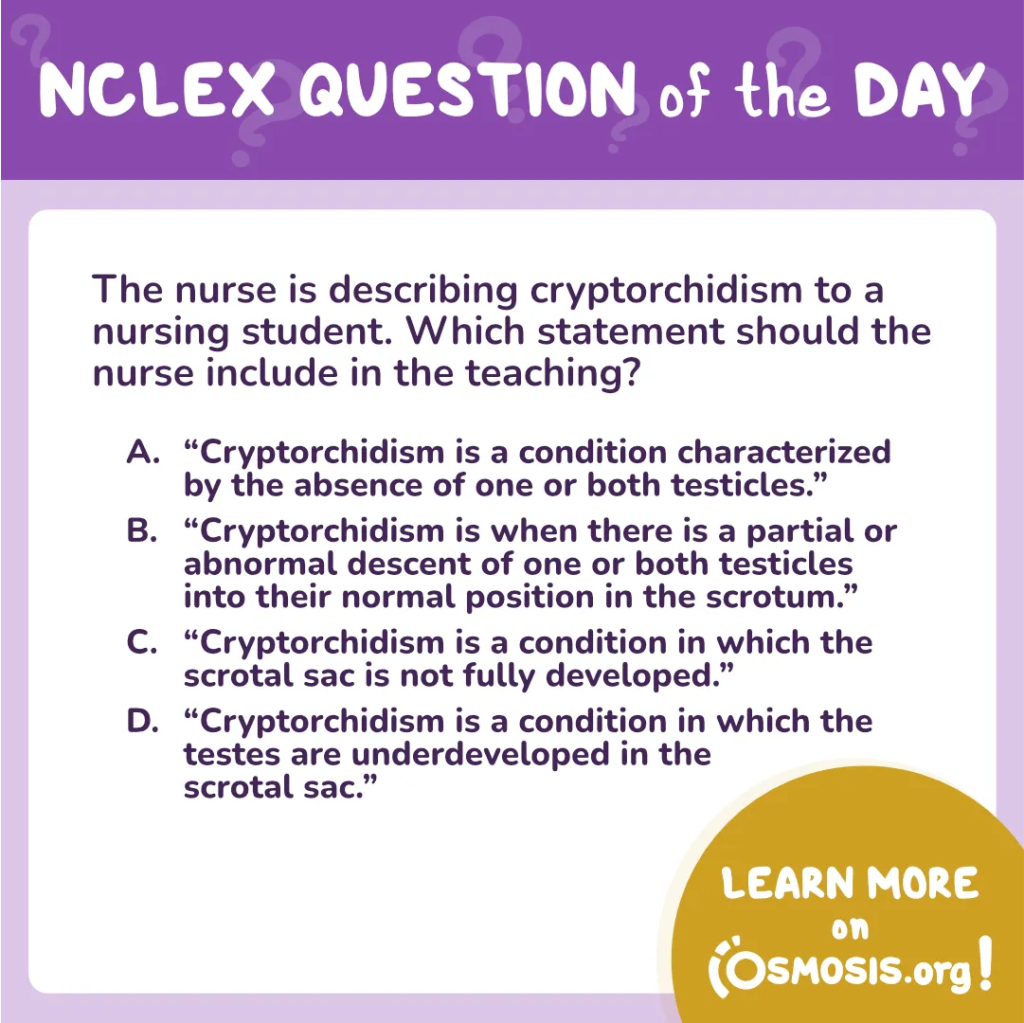 NCLEX-RN® Question of the Day: Cryptorchidism