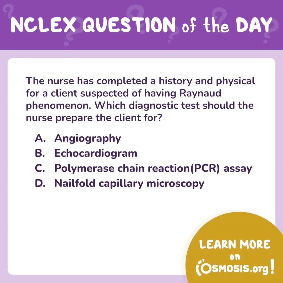 NCLEX-RN® Question of the Day: Raynaud phenomenon