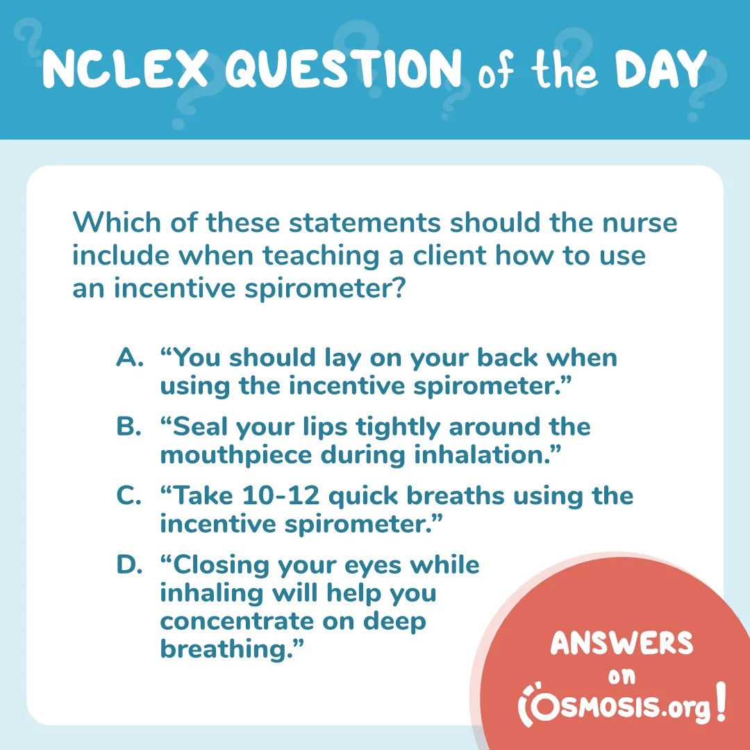 NCLEX-RN® Question of the Day: Spirometer