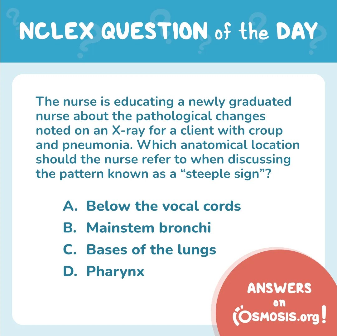 NCLEX-RN® Question of the Day: Steeple sign