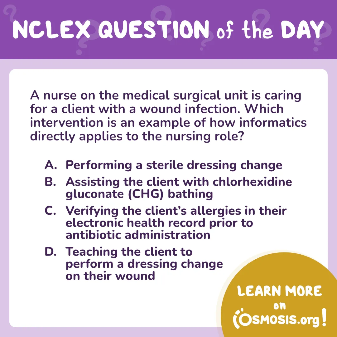 NCLEX-RN® Question of the Day: Wound infection