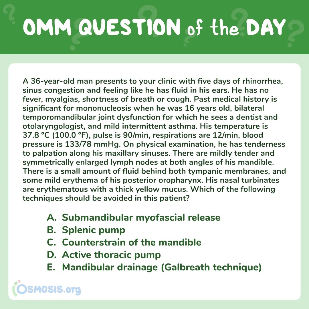 OMM Question of the Day: Lymphatics