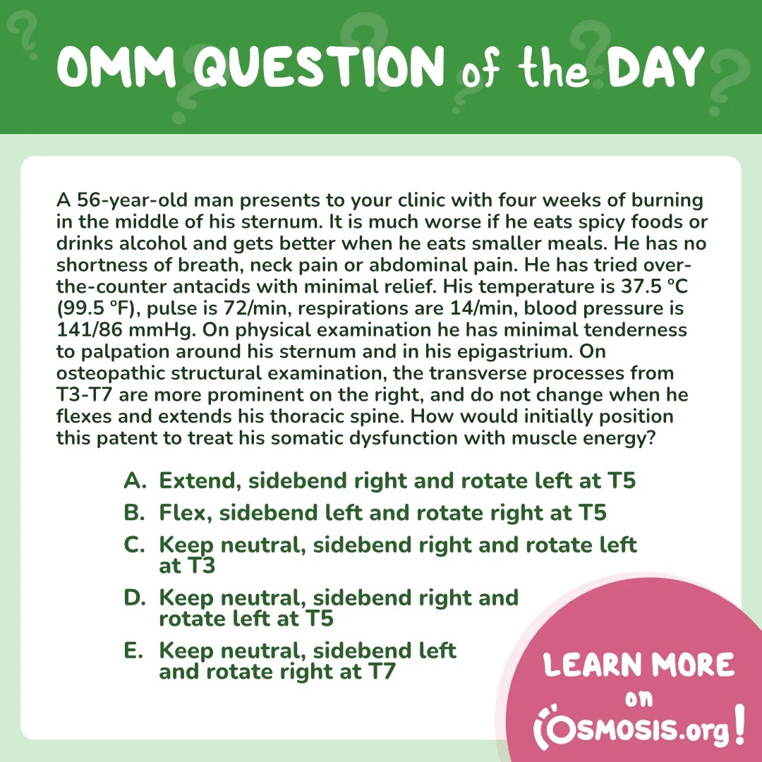 OMM Question of the Day: Thoracic muscle energy