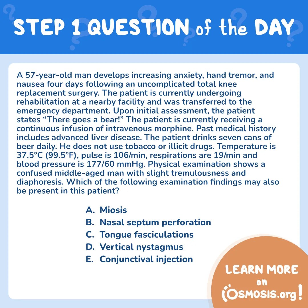 USMLE® Step 1 Question of the Day: Rehabilitation