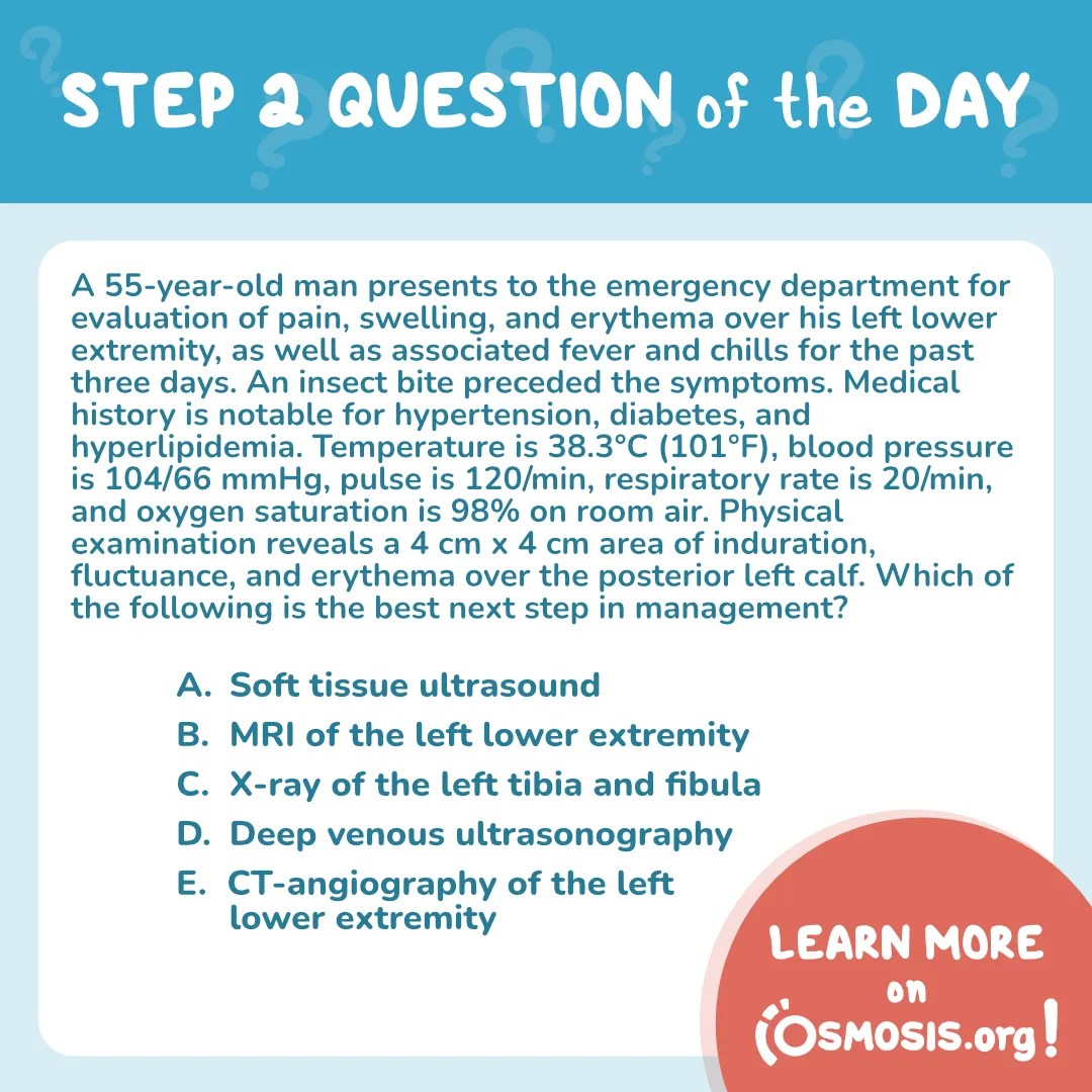 USMLE® Step 2 Question of the Day: Insect bite