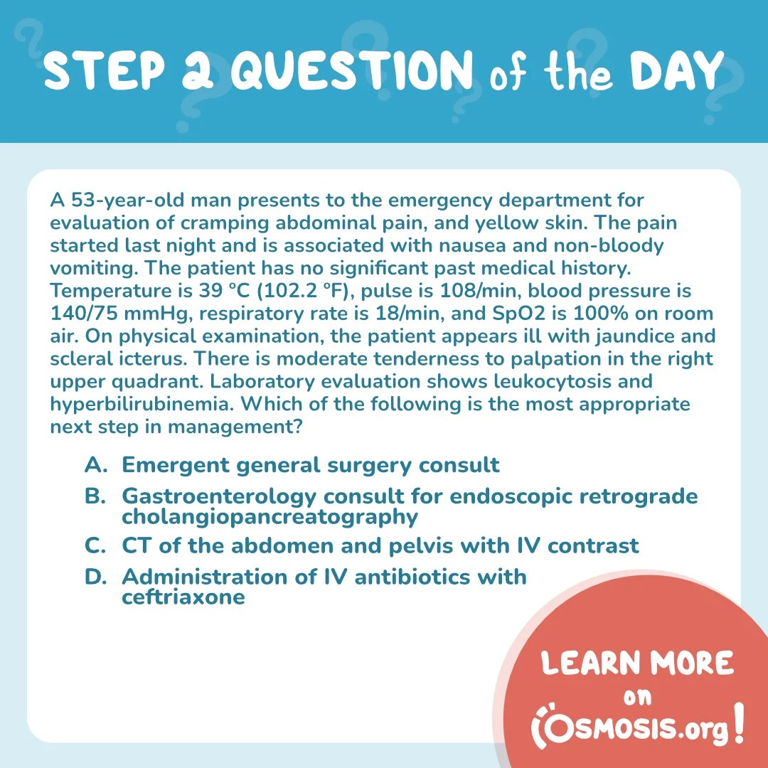 USMLE® Step 2 CK Question of the Day: Jaundice