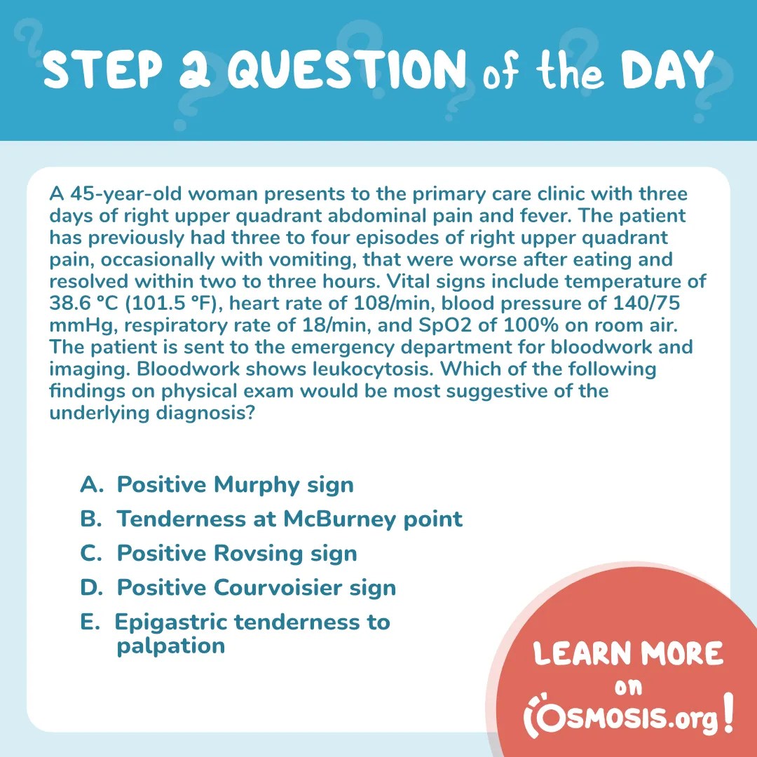 USMLE® Step 2 Question of the Day: Leukocytosis