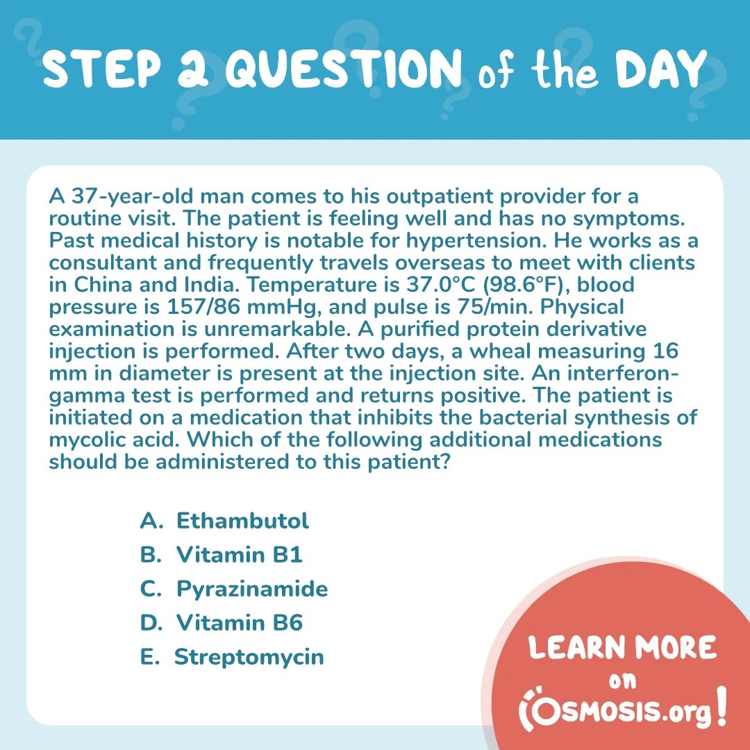 USMLE® Step 2 Question of the Day: Mycolic acid
