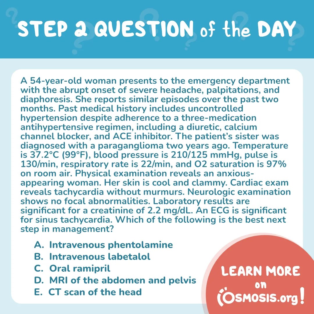 USMLE® Step 2 Question of the Day: Sinus tachycardia