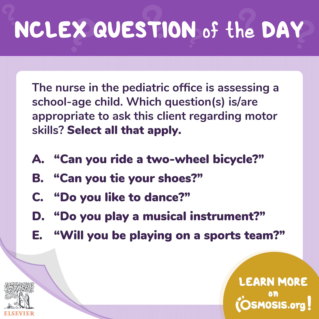 NCLEX-RN® Question of the Day: Motor skills