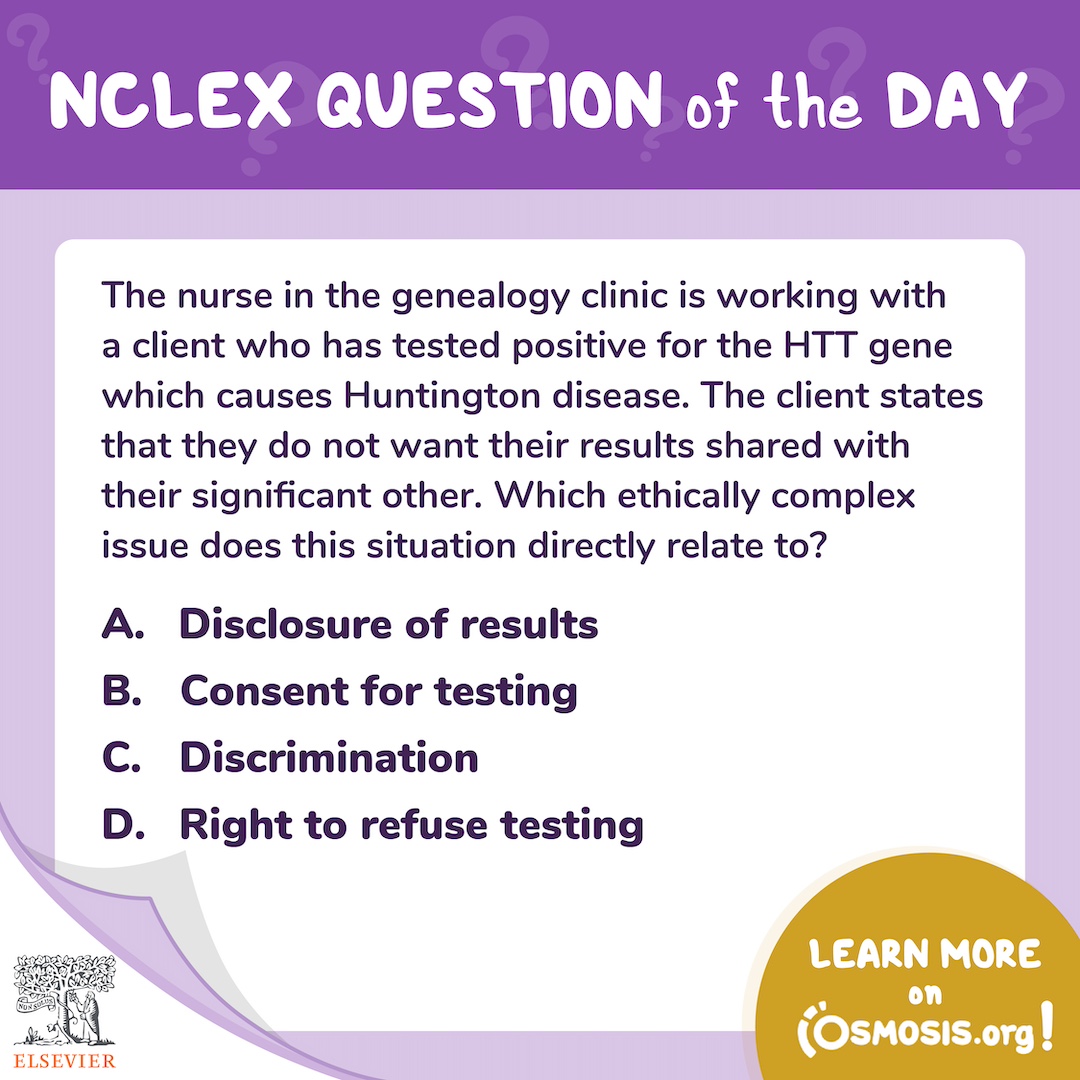 NCLEX-RN® Question of the Day: HTT gene