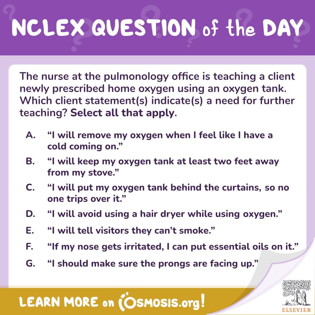 NCLEX-RN® Question of the Day: Oxygen tank