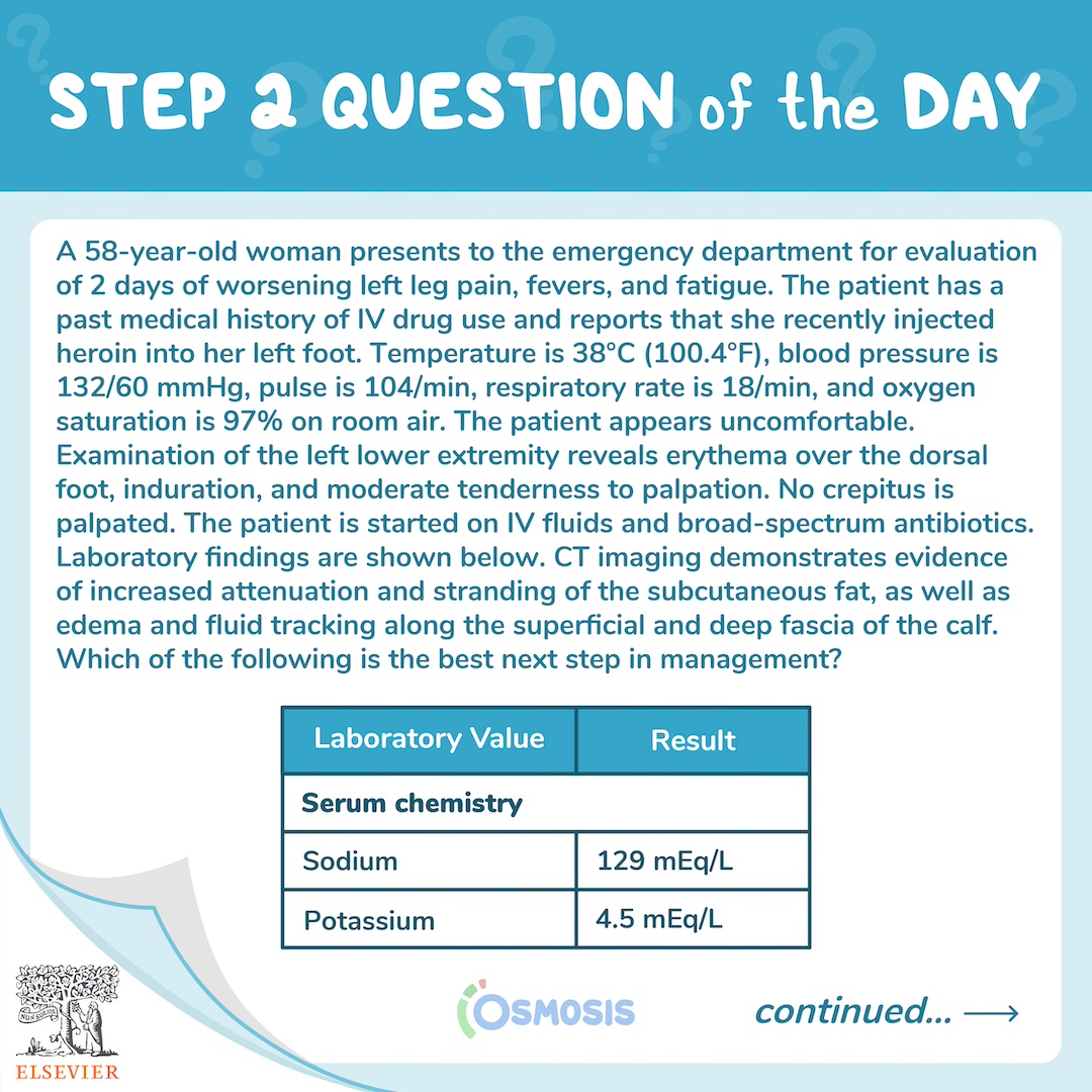 USMLE® Step 2 Question of the Day: Leg pain