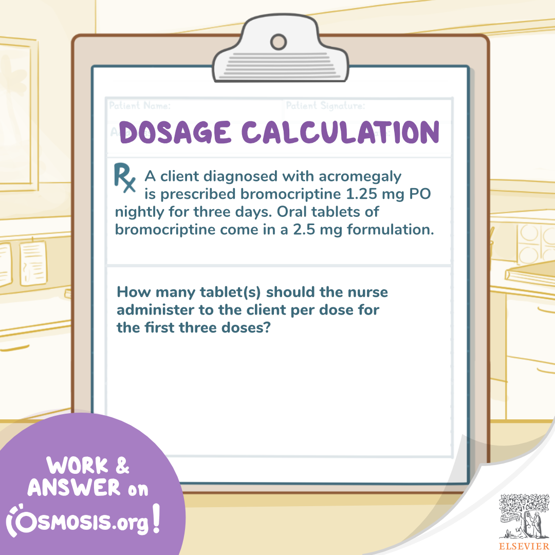 Dosage Calculation: Bromocriptine