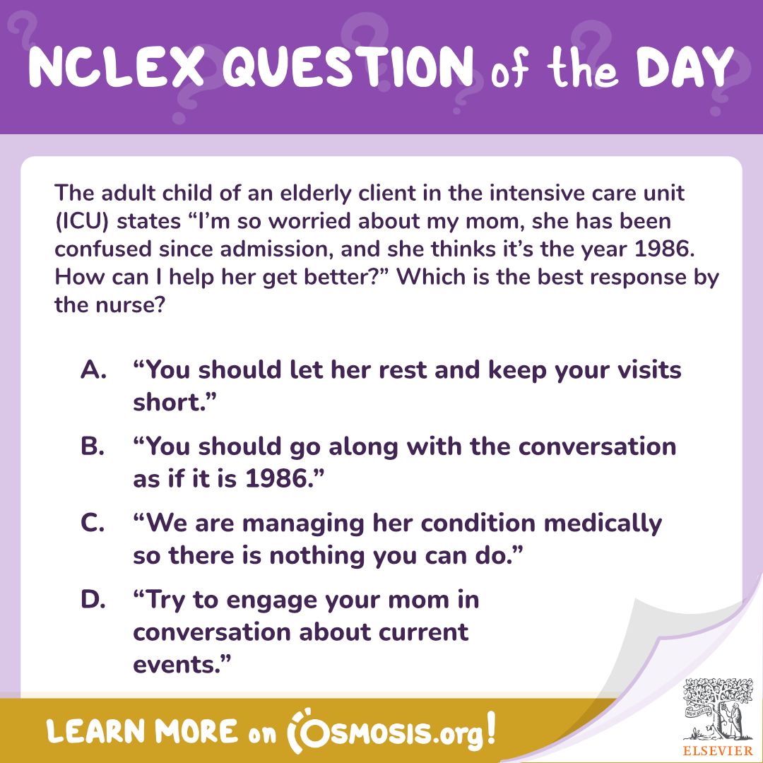 NCLEX-RN® Question of the Day: Elderly patient
