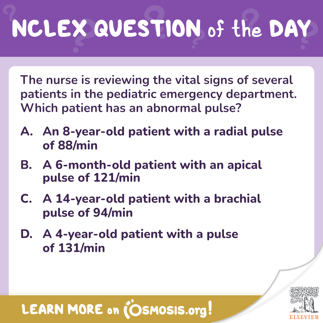NCLEX-RN® Question of the Day: Abnormal pulse
