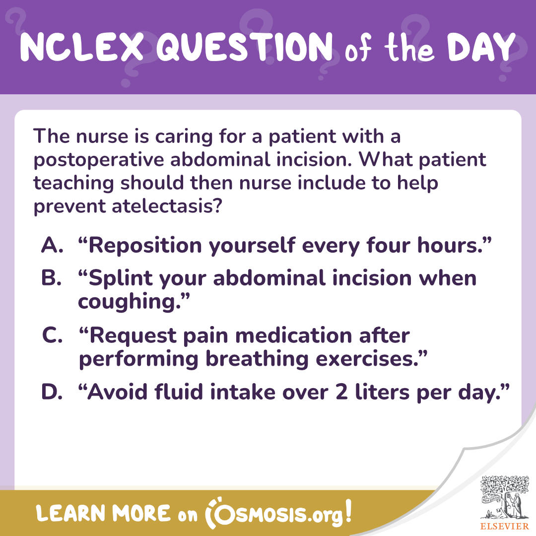 NCLEX-RN® Question of the Day: Atelectasis