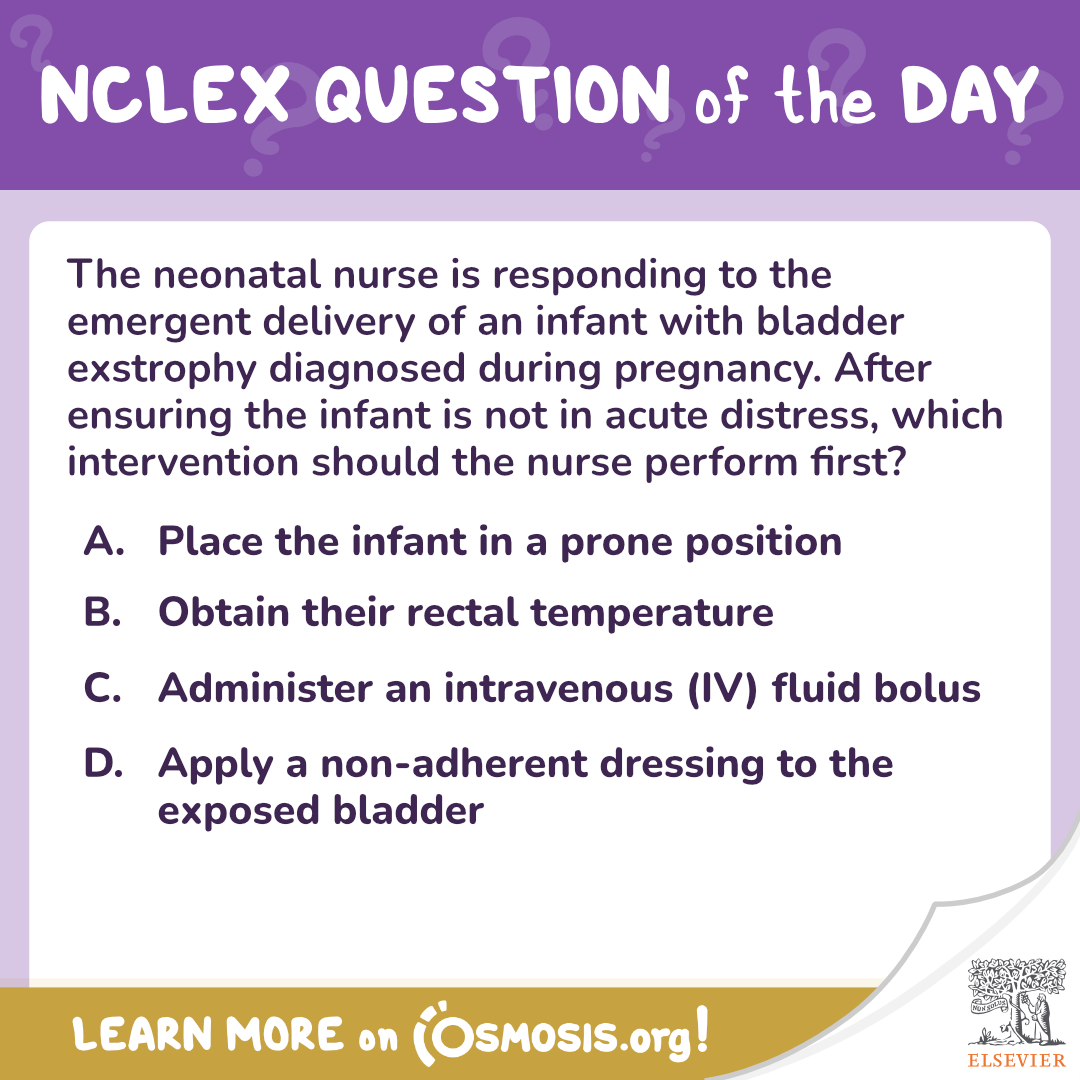 NCLEX-RN® Question of the Day: Bladder exstrophy