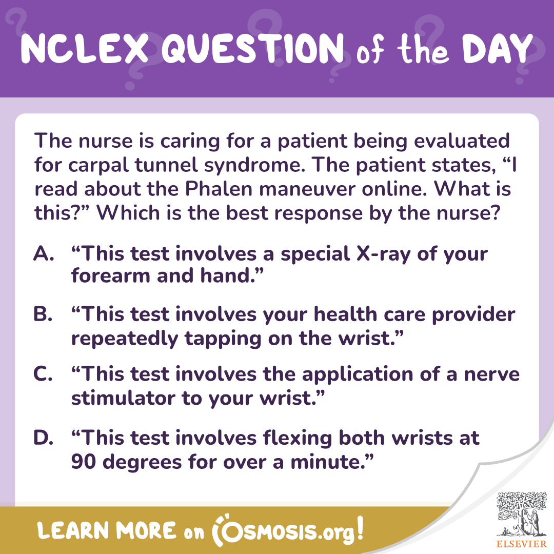 NCLEX-RN® Question of the Day: Carpal tunnel